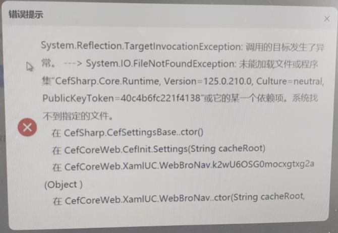 错误提示截图